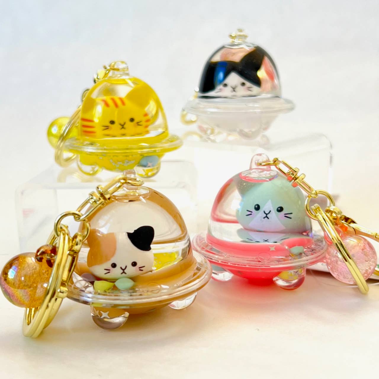 Cat UFO Floaty Key Chain-Mystery