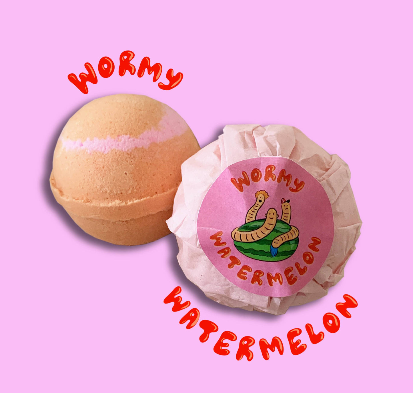 Wormy Watermelon Bath Bomb