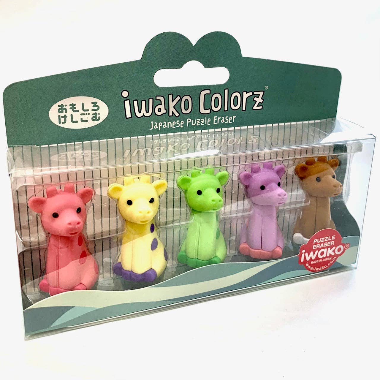 Iwako Giraffe 5 Colorz Erasers