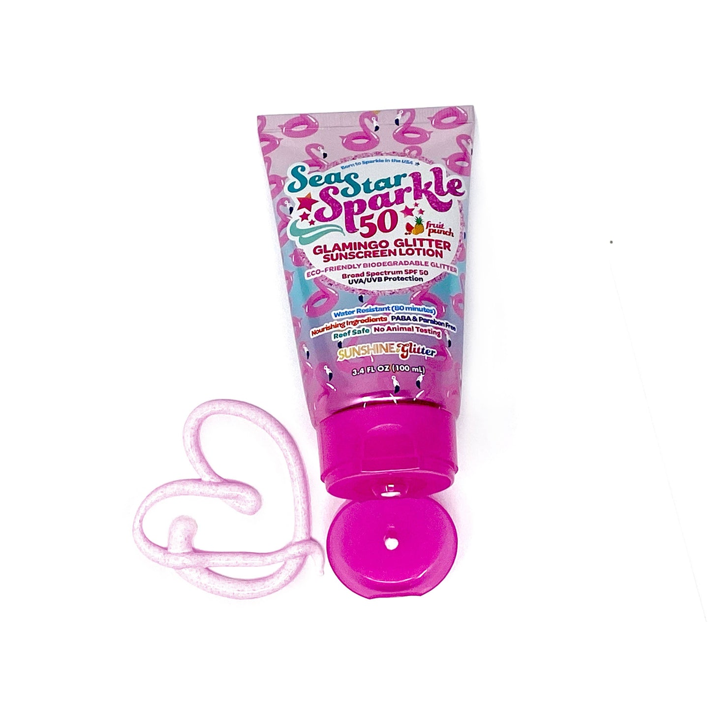 Sea Star Sparkle Pink Glamingo SPF 50 Glitter Sunscreen