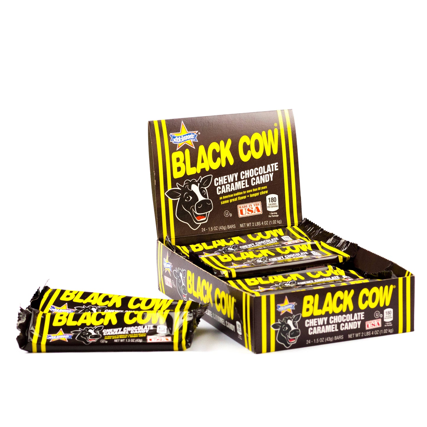 Atkinson's Black Cow Chewy Chocolate Caramel Candy Bar - 1.5 oz