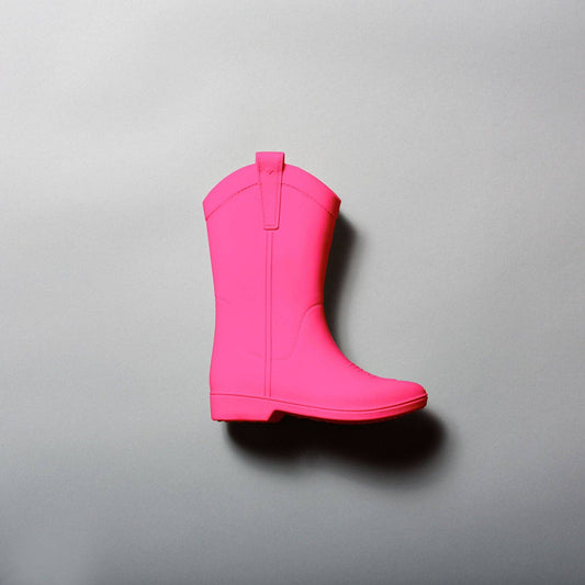 Atomic Pink Kid's All Weather Rubber Cowboy Boots