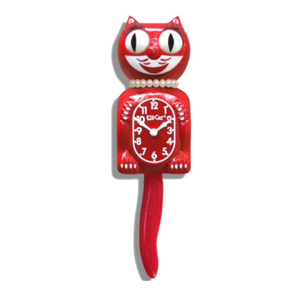 Scarlet Lady Kit Cat Klock - Pearls