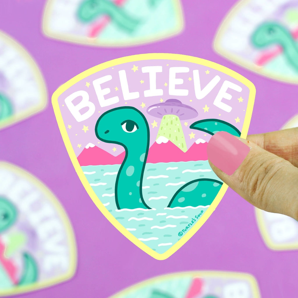 Believe Loch Ness Monster Cryptid Vinyl Sticker