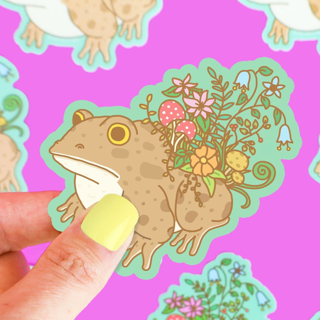 Botanical Toad Vinyl Sticker