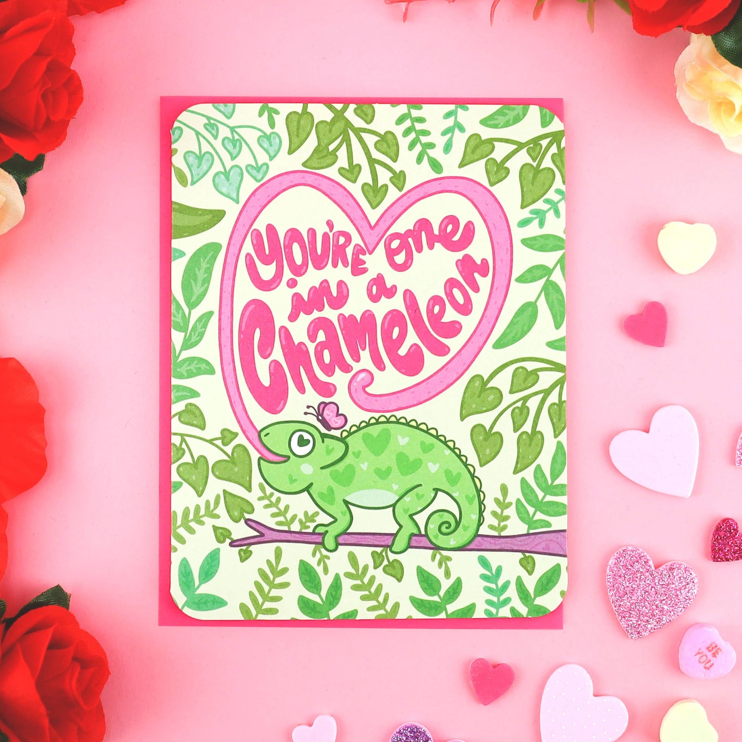 One in a Chameleon Funny Valentine's Day and Love Card