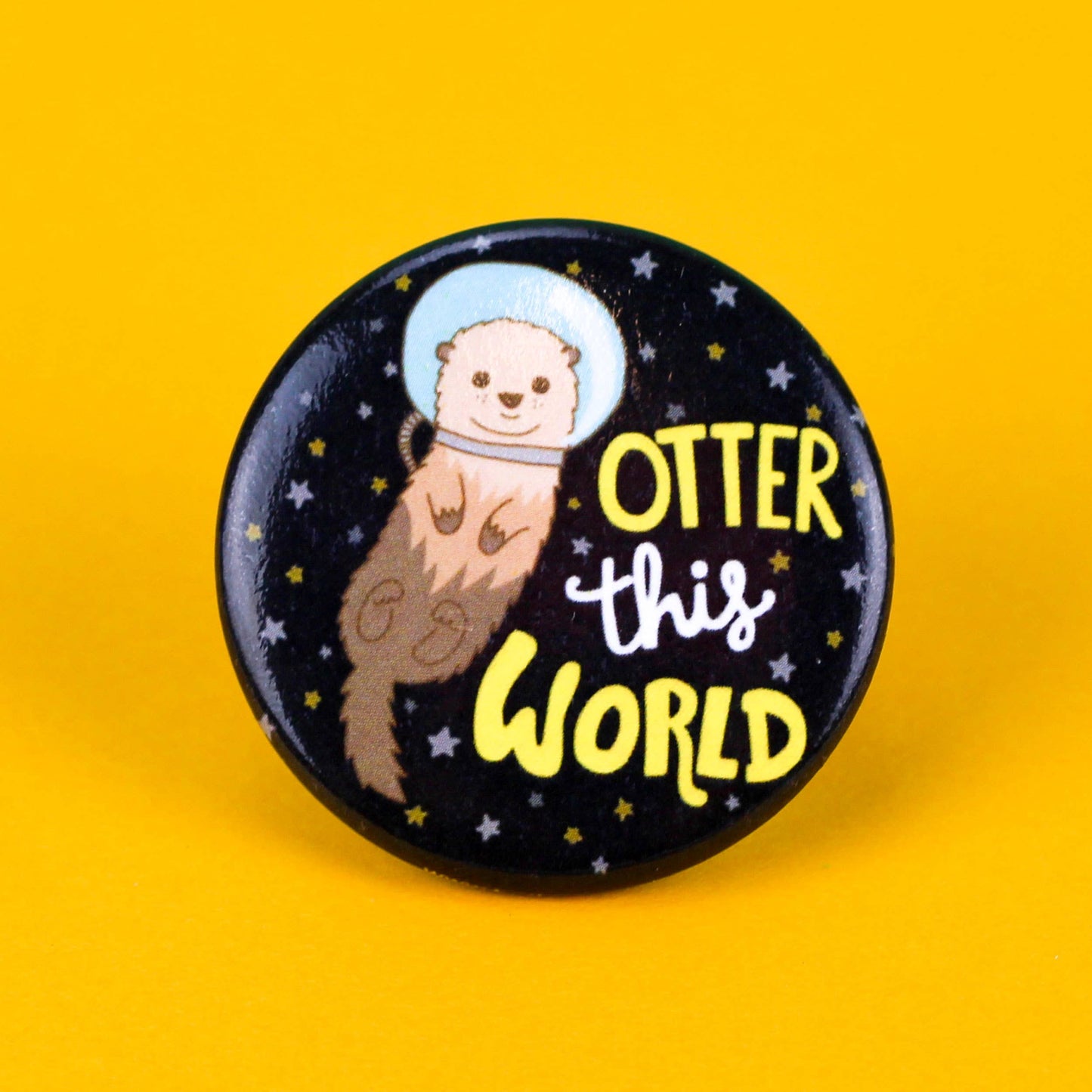 Otter This World Pinback Button