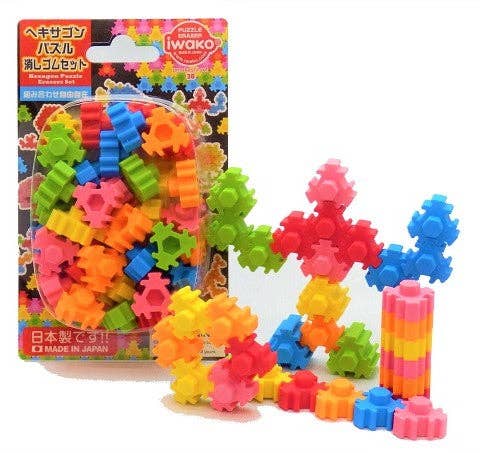 Iwako Hexagon Eraser Card
