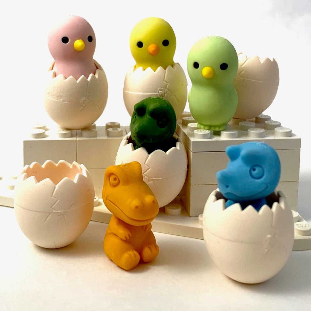 Iwako Chicken & Dinosaur Eraser