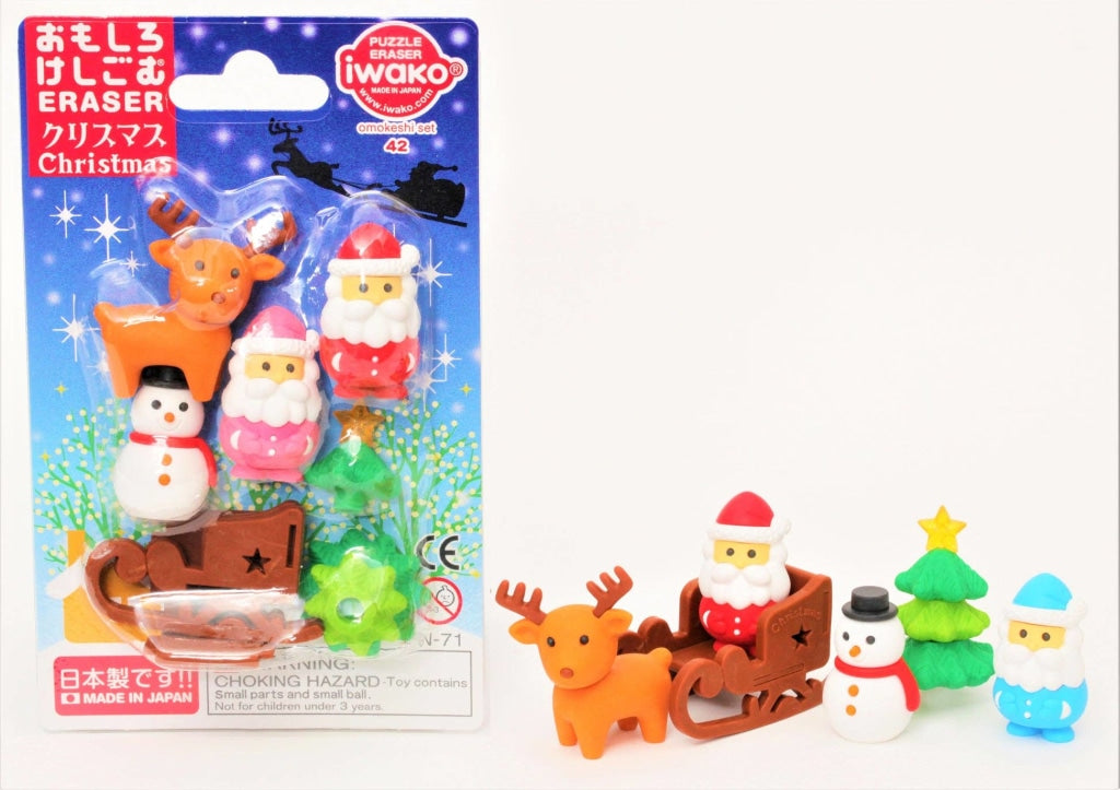 Iwako Christmas Eraser Card Erasers