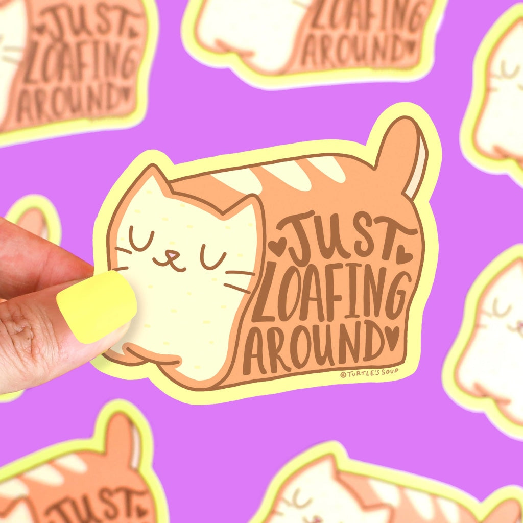 Just Loafing Around Cat Vinyl Sticker