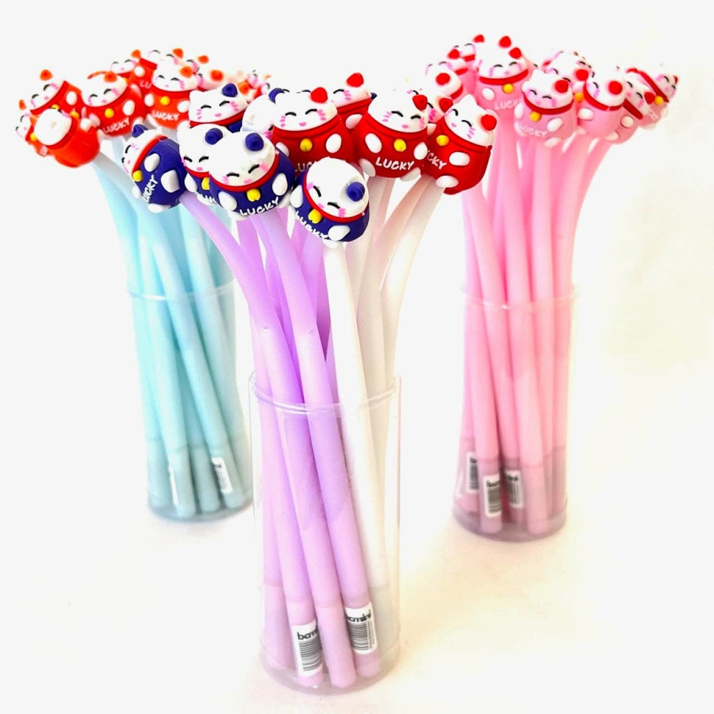 Lucky Cat Wiggle Gel Pen