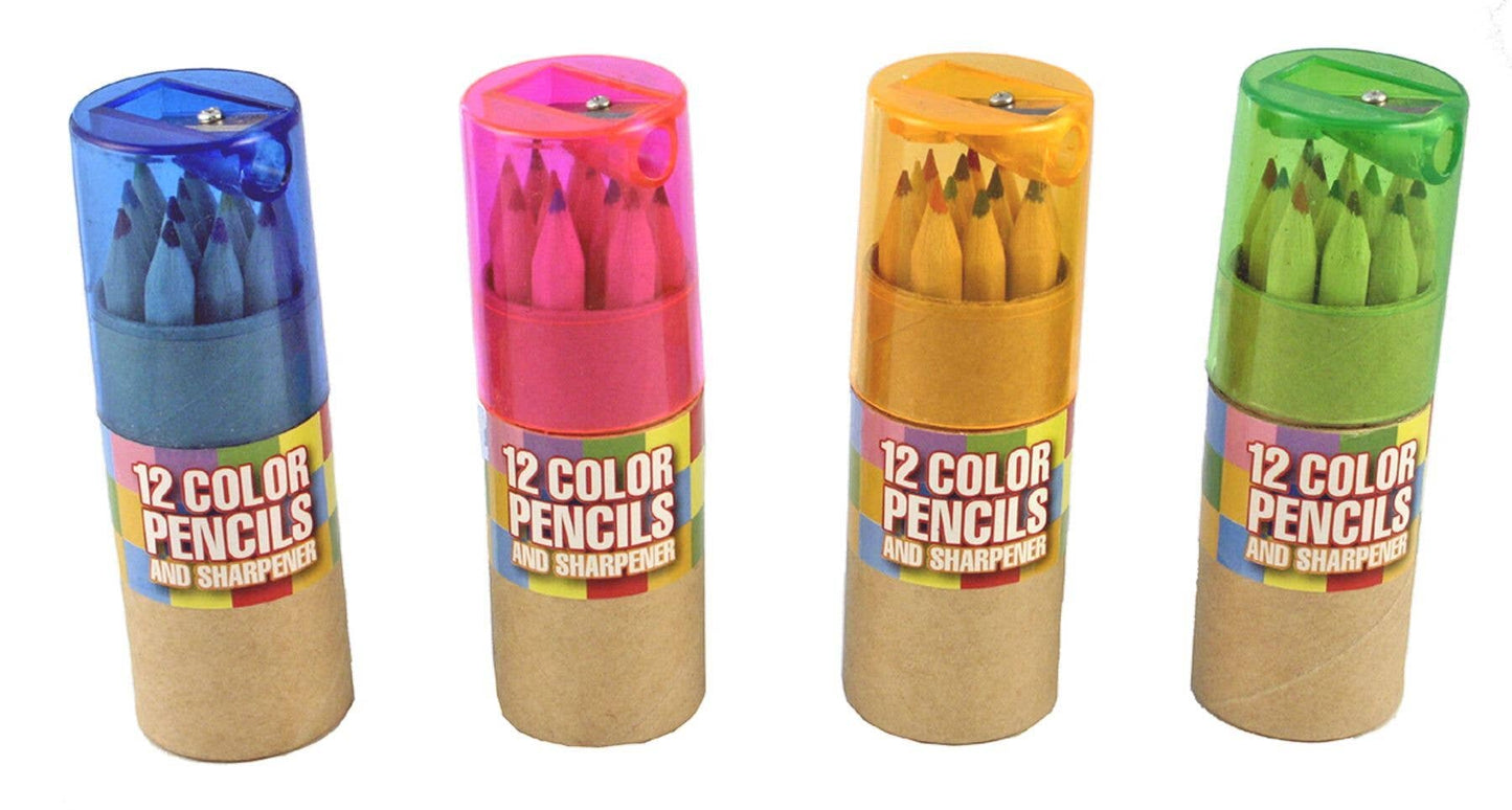 12 Color Pencils with Sharpener