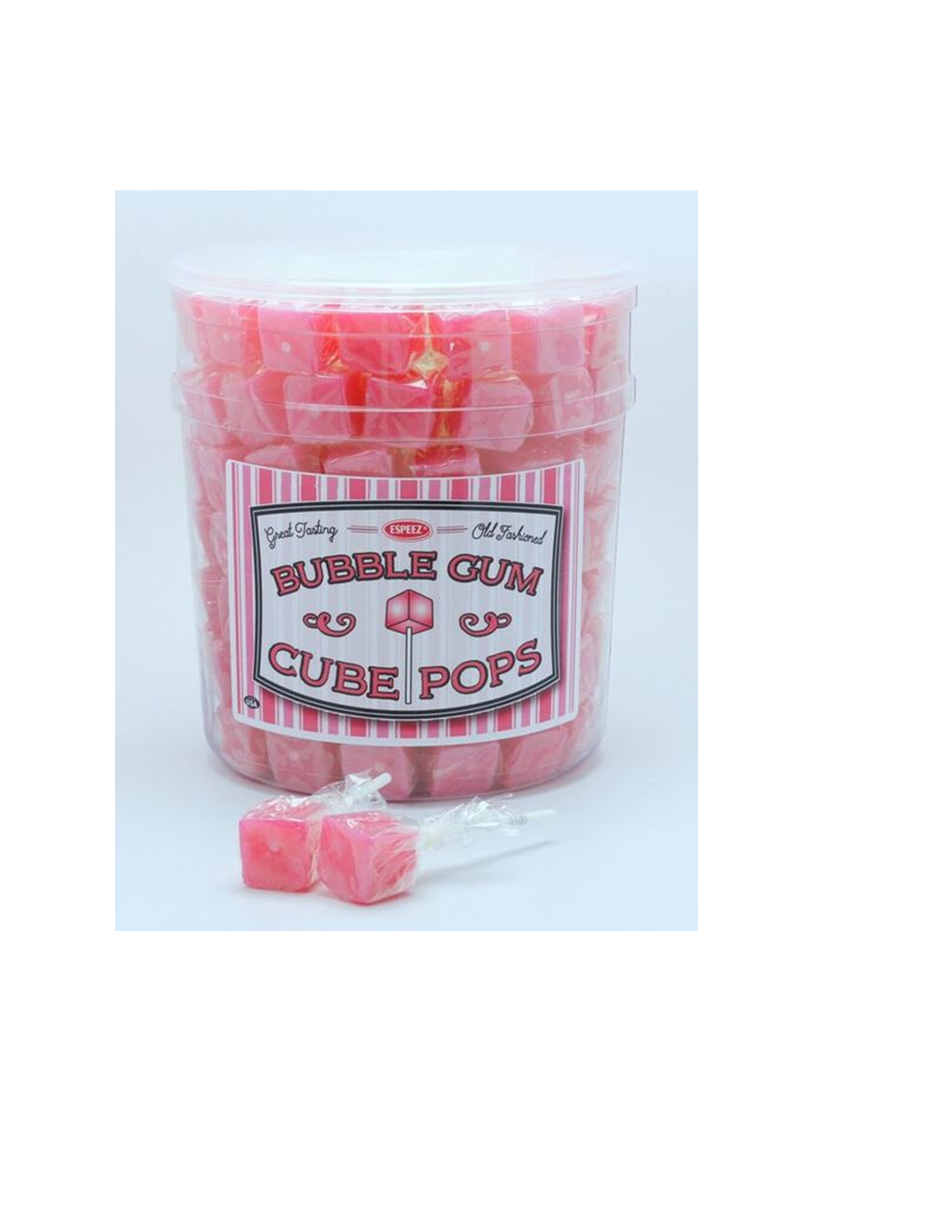 Old Fashioned Bubble Gum Cube Pops