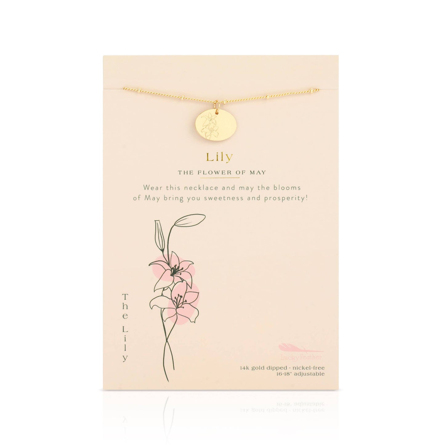 Birth Flower Necklace - May
