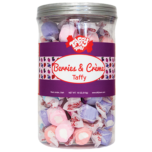 Berries & Creme Taffy Canister