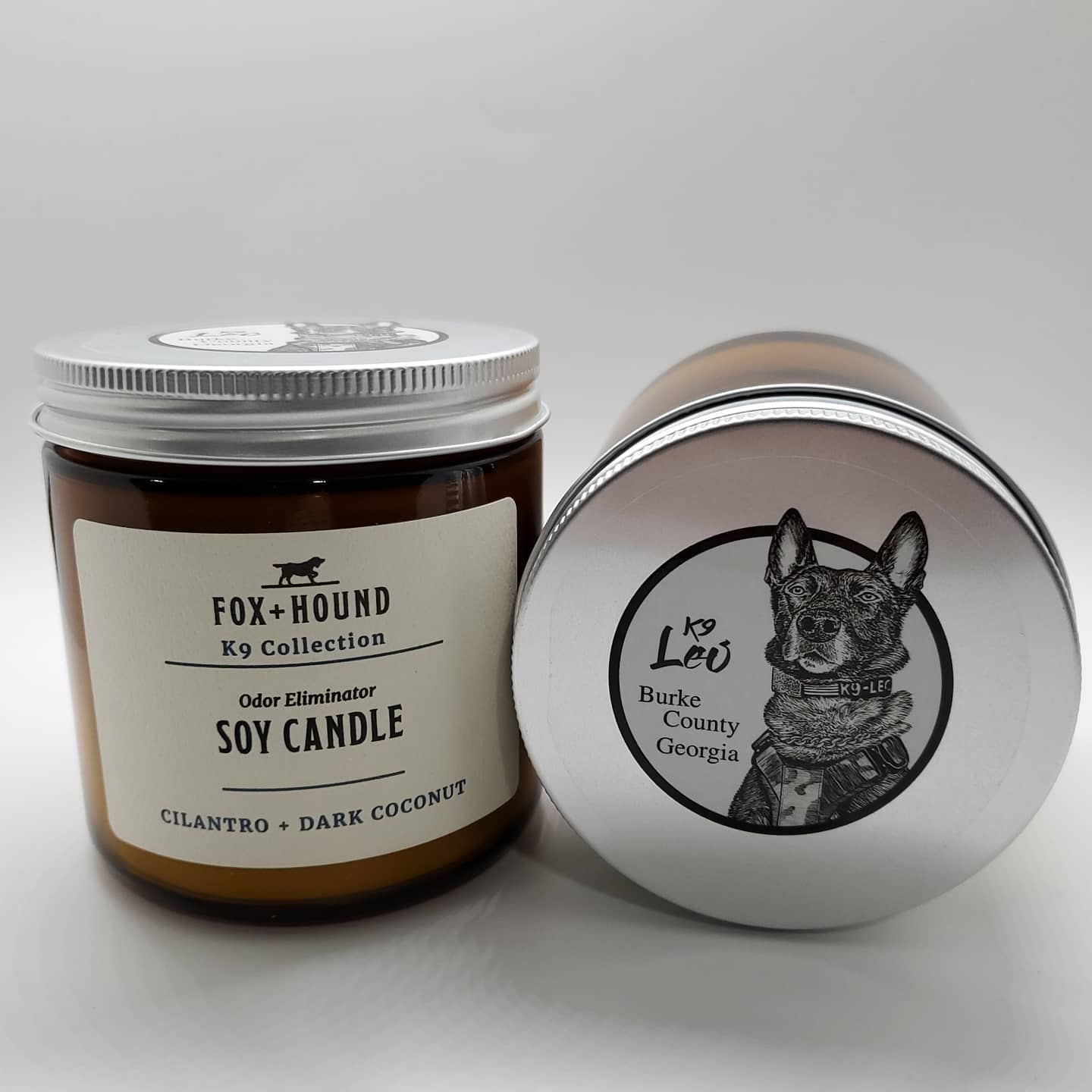 K9 Collection Leo  Odor Elim Soy Candle Cilantro + Coconut