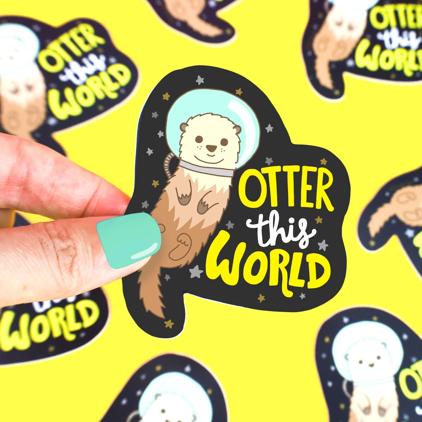 Otter This World Galaxy Vinyl Sticker