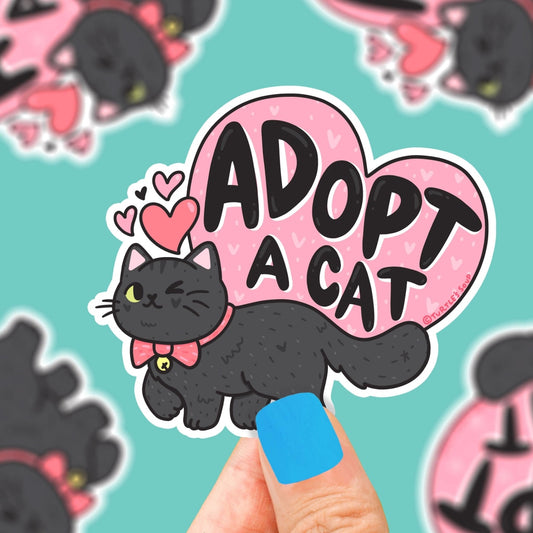 Adopt A Cat Adoption Pet Store Vinyl Sticker