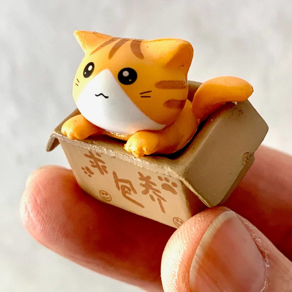 Adopt A Cat Figurines Orange Kitty Kawaii