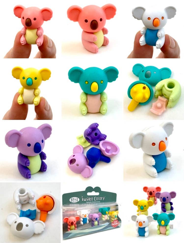 Iwako Koala 5 Colorz Erasers