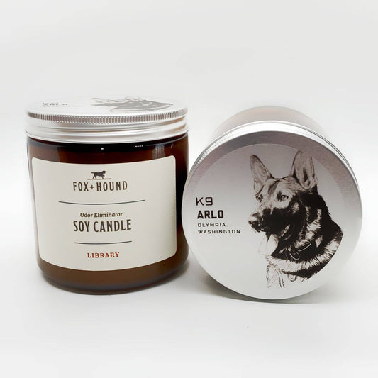 K9 Collection Arlo "Library"  Odor-Eliminator Soy Candle