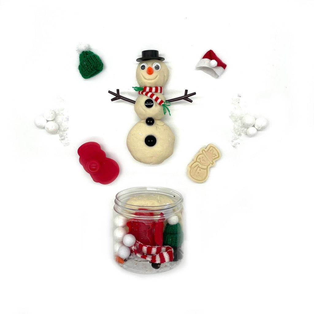 Build A Snowman Dough Globe Sensory Play Kit