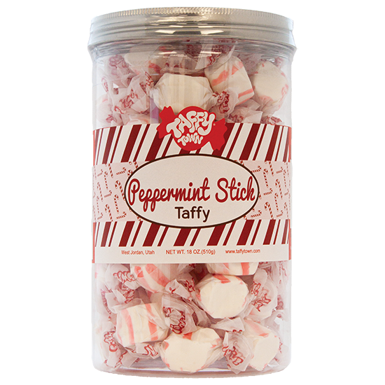 Peppermint Stick Taffy Canister