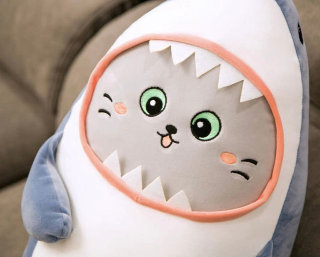 Cat Face Shark Plush Toy