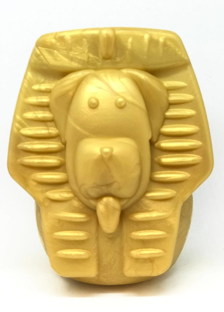 Doggie Pharaoh Durable Chew Toy & Treat Dispenser - Gold