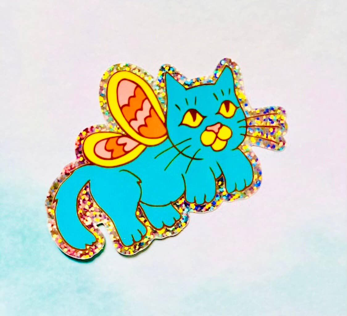 Fairy Cat Glitter Sticker