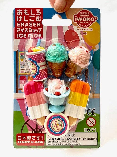 Iwako Ice Cream Shop Eraser Card