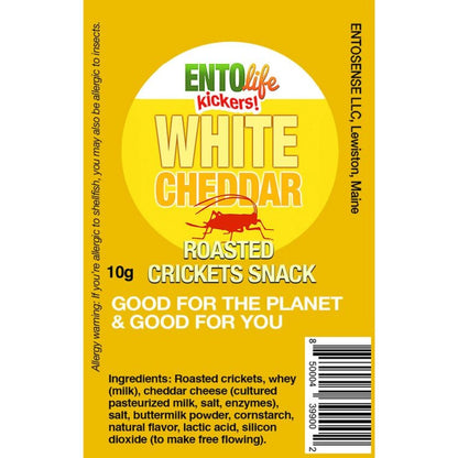 Mini-Kickers White Cheddar Flavored Cricket Snack Food