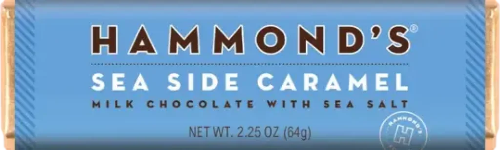 Natural Sea Side Caramel Milk Chocolate Candy Bar 2.25Oz &