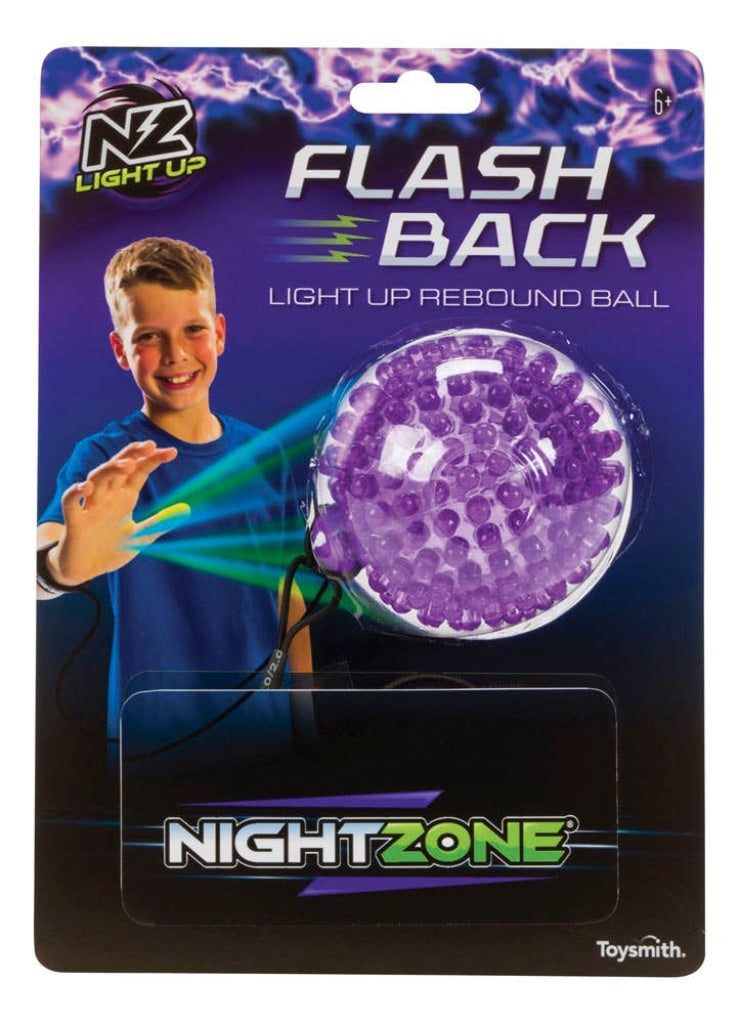 Nightzone Light Up Flash Back Rebound Ball Assorted Toys