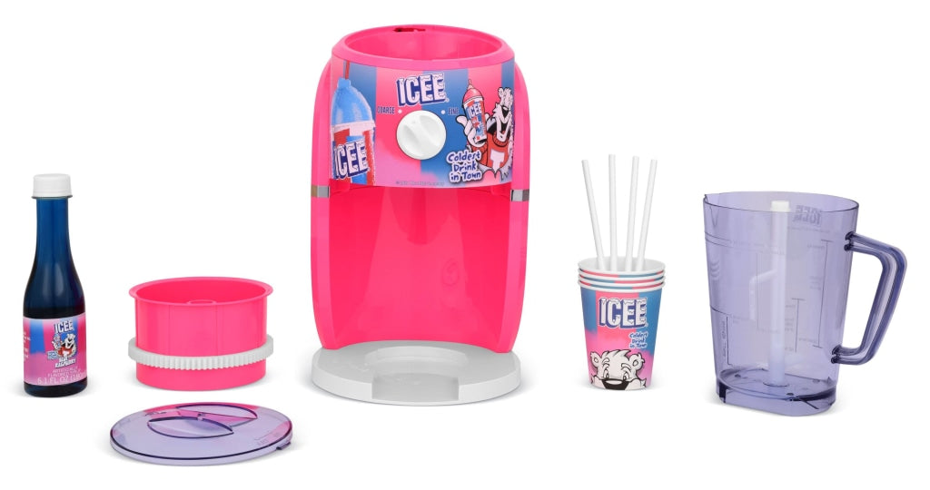 Pink Icee Machine With Syrup & Cups