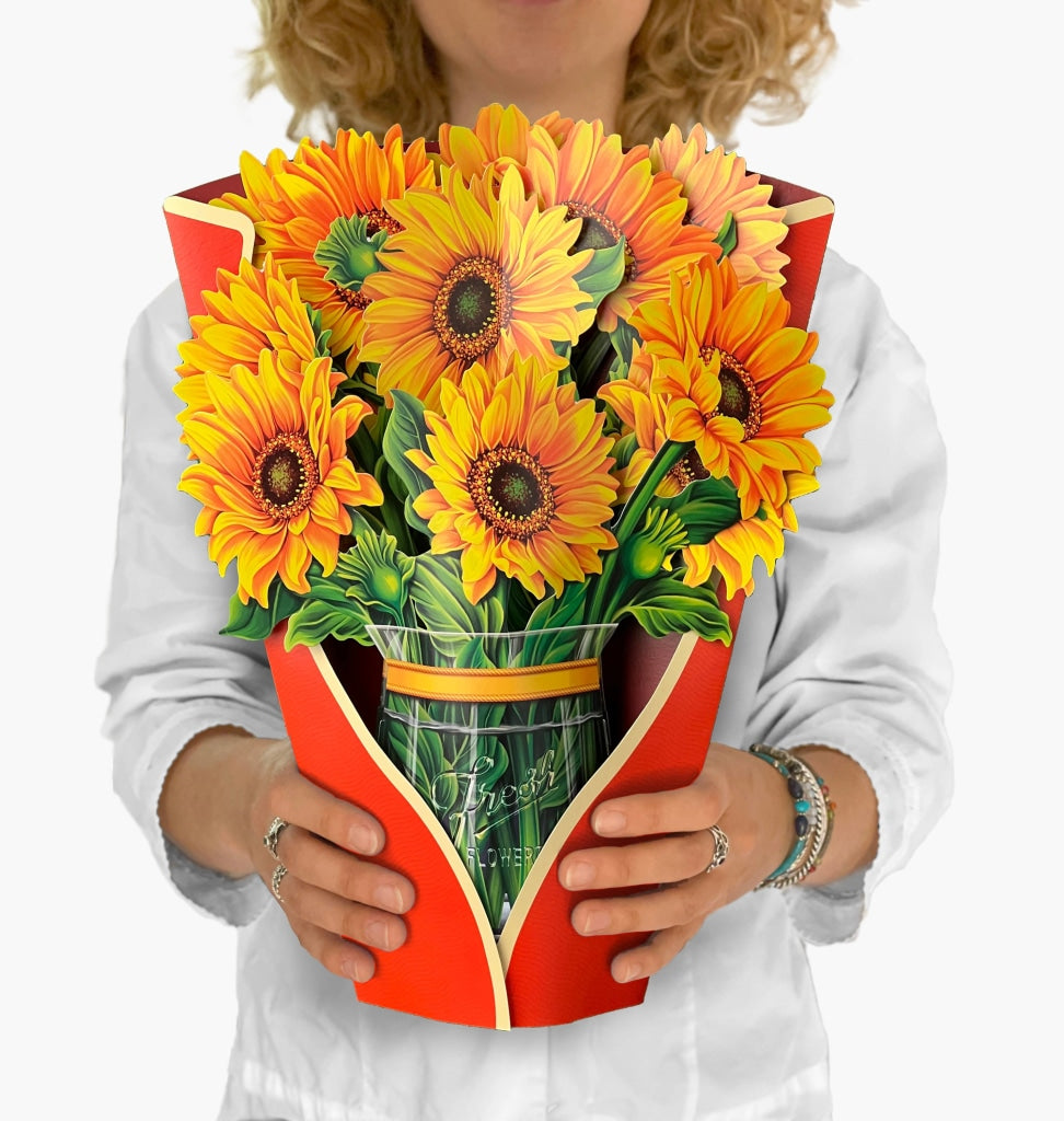Sunflowers (8 Pop-Up Greeting Cards + Display Sample)