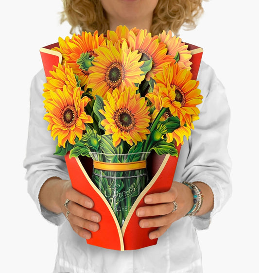 Sunflowers (8 Pop-Up Greeting Cards + Display Sample)