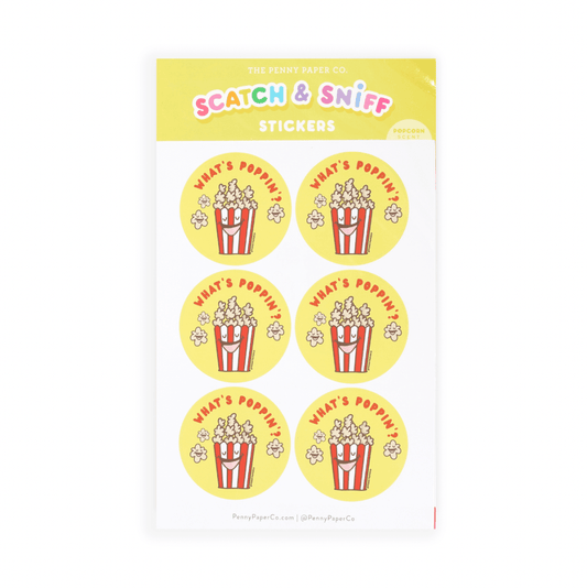 Whats Popping Supersized Popcorn Scratch And Sniff Stickers